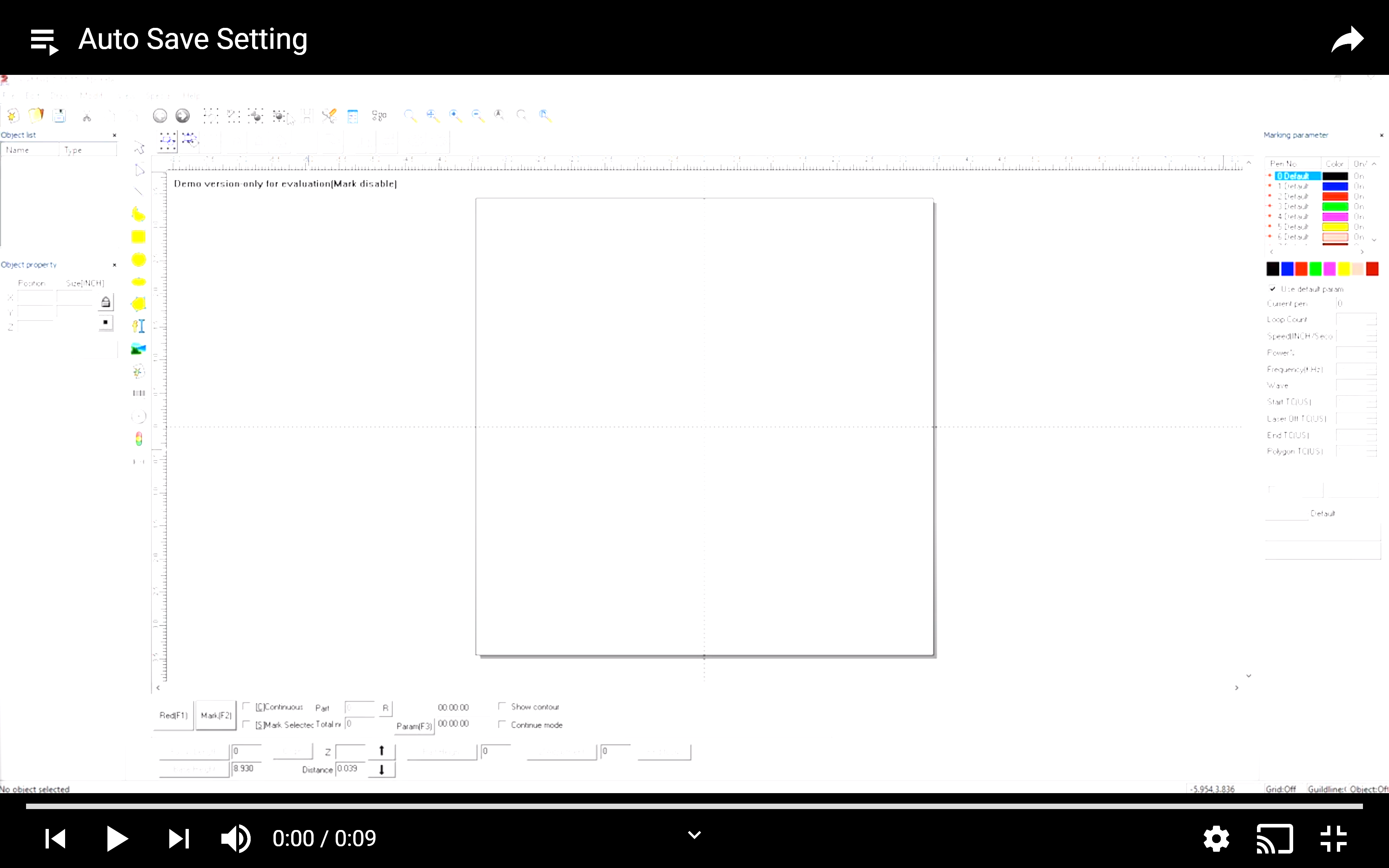 Auto Save Setting - Laser Marking Technologies