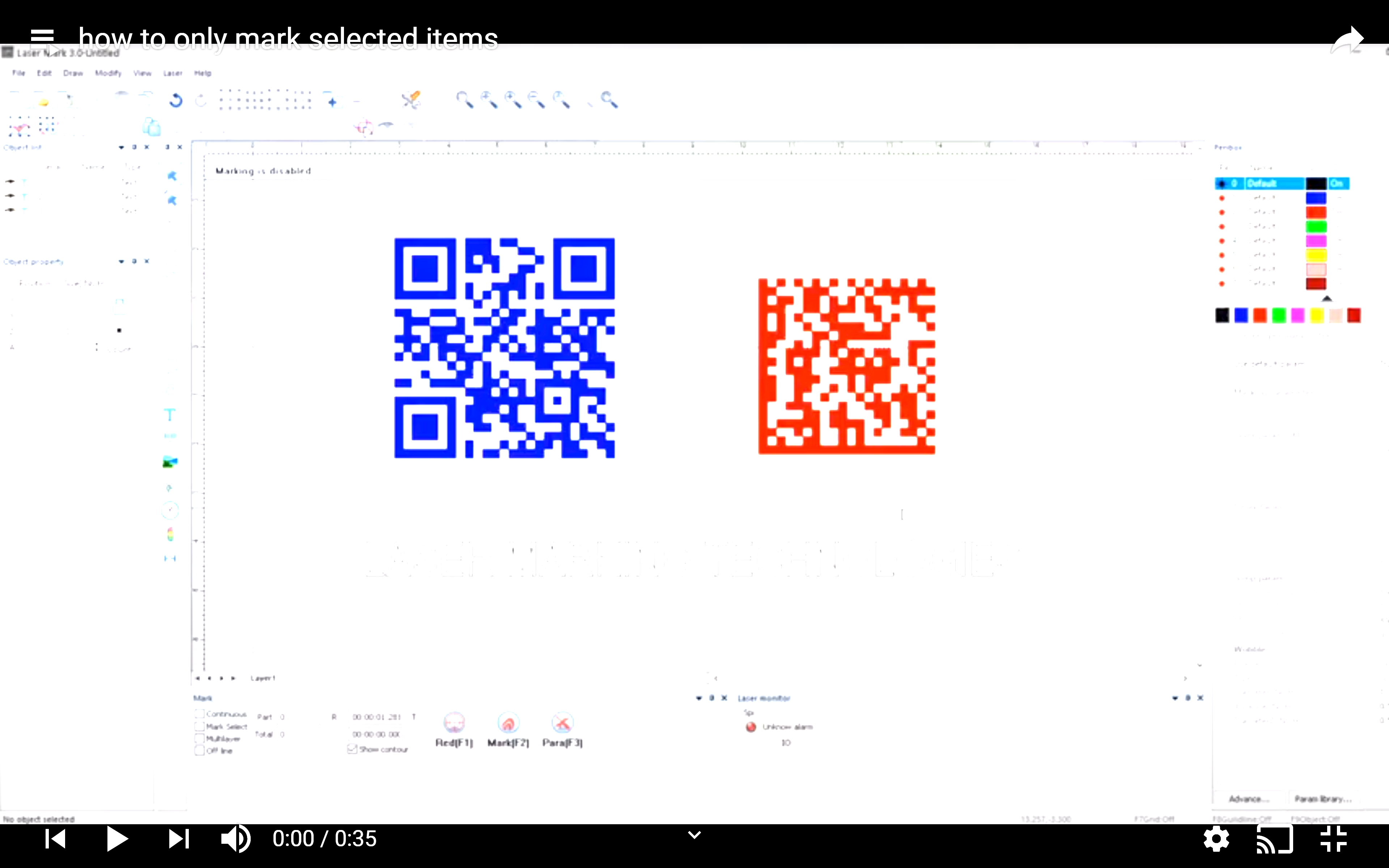 Only Mark Selected Items - Laser Marking Technologies
