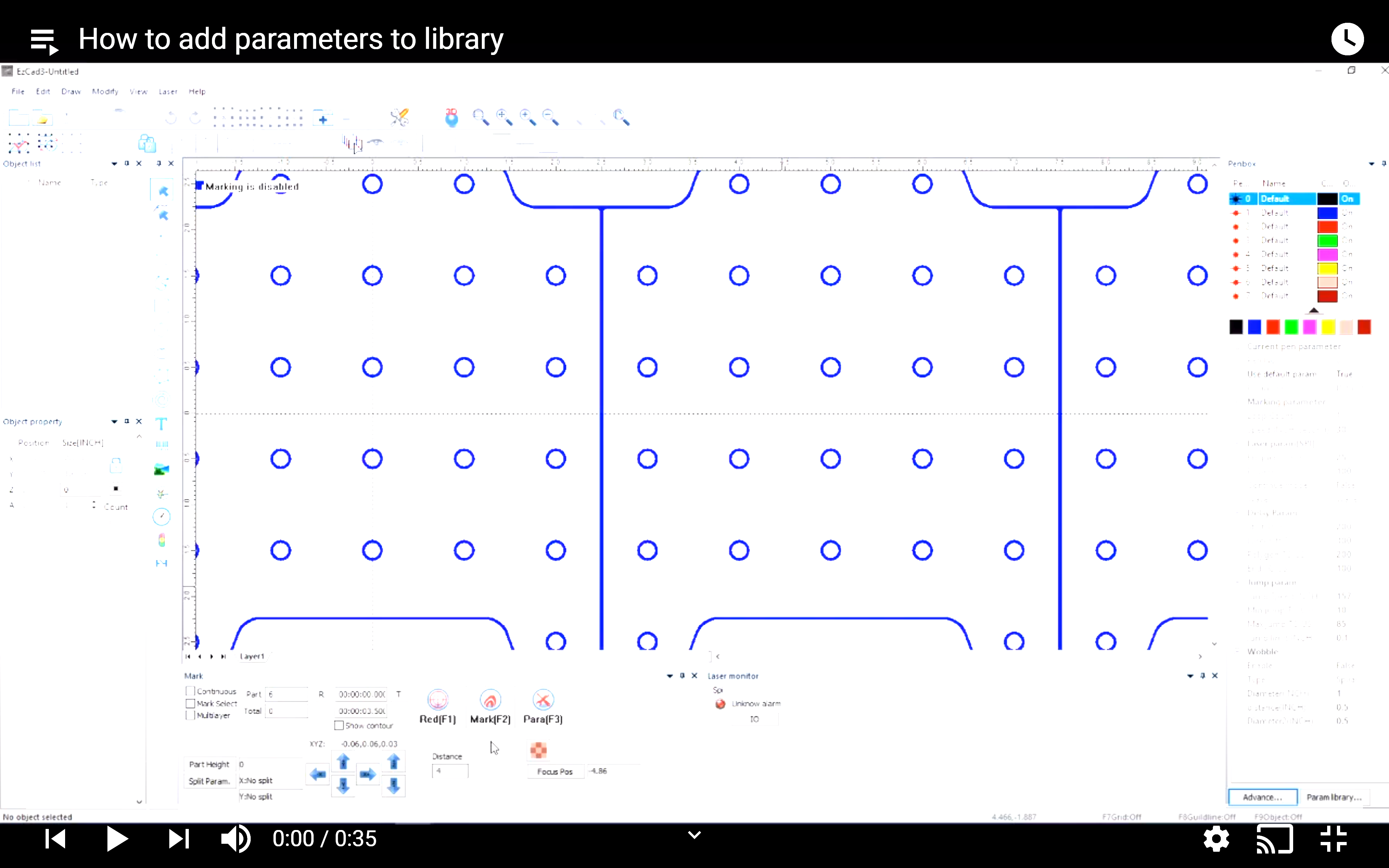 Add Parameters to Library - Laser Marking Technologies