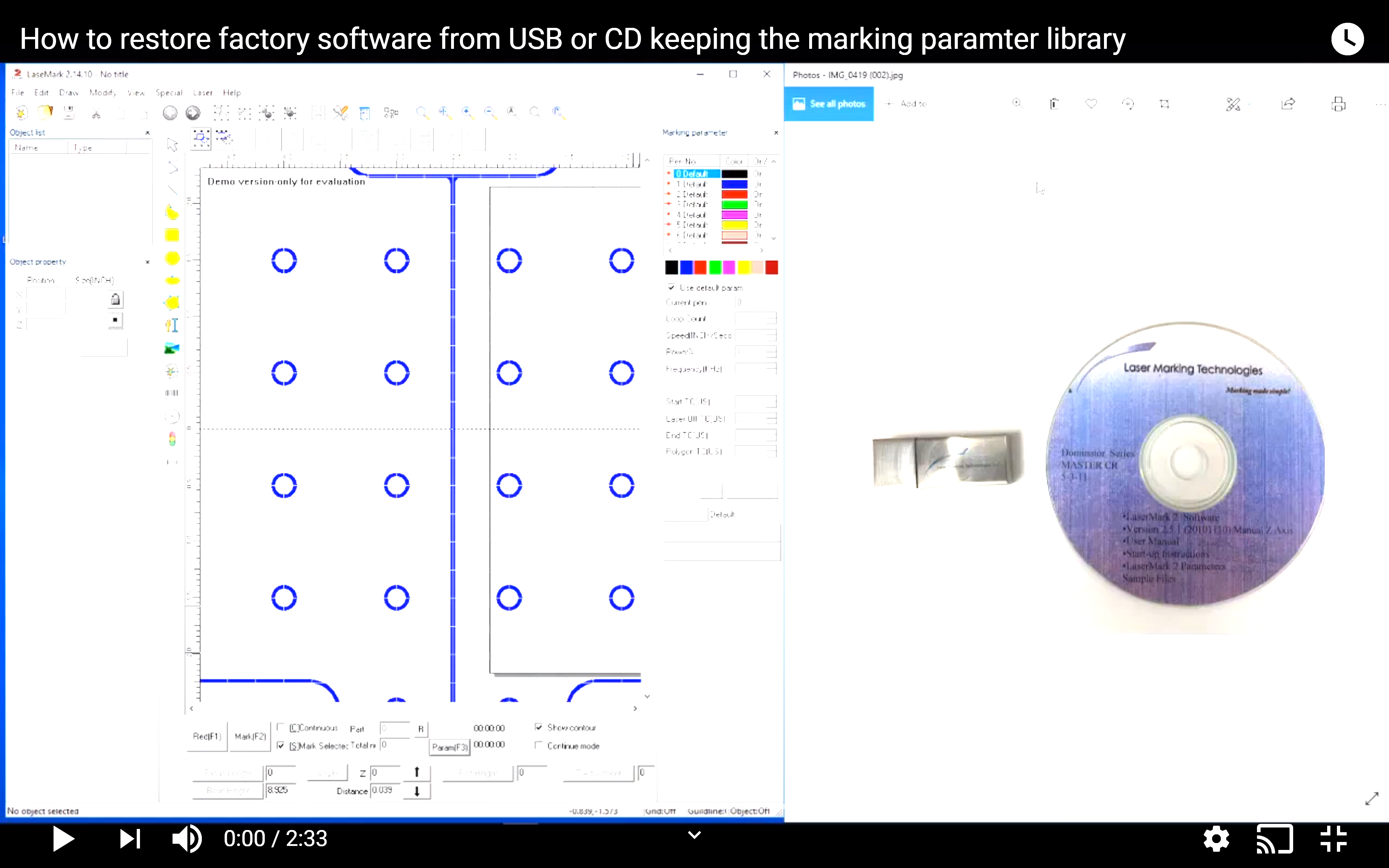 Restore Factory Software USB or CD - Laser Marking Technologies