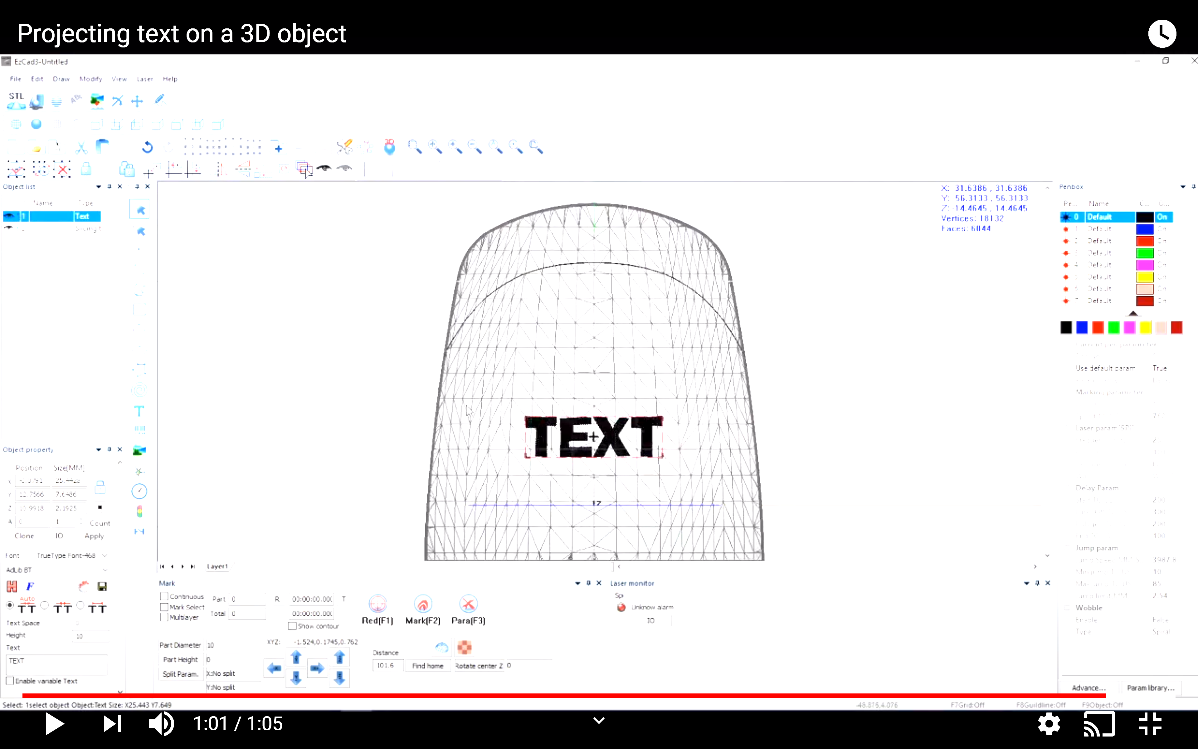Projecting Text on 3D Object - Laser Marking Technologies