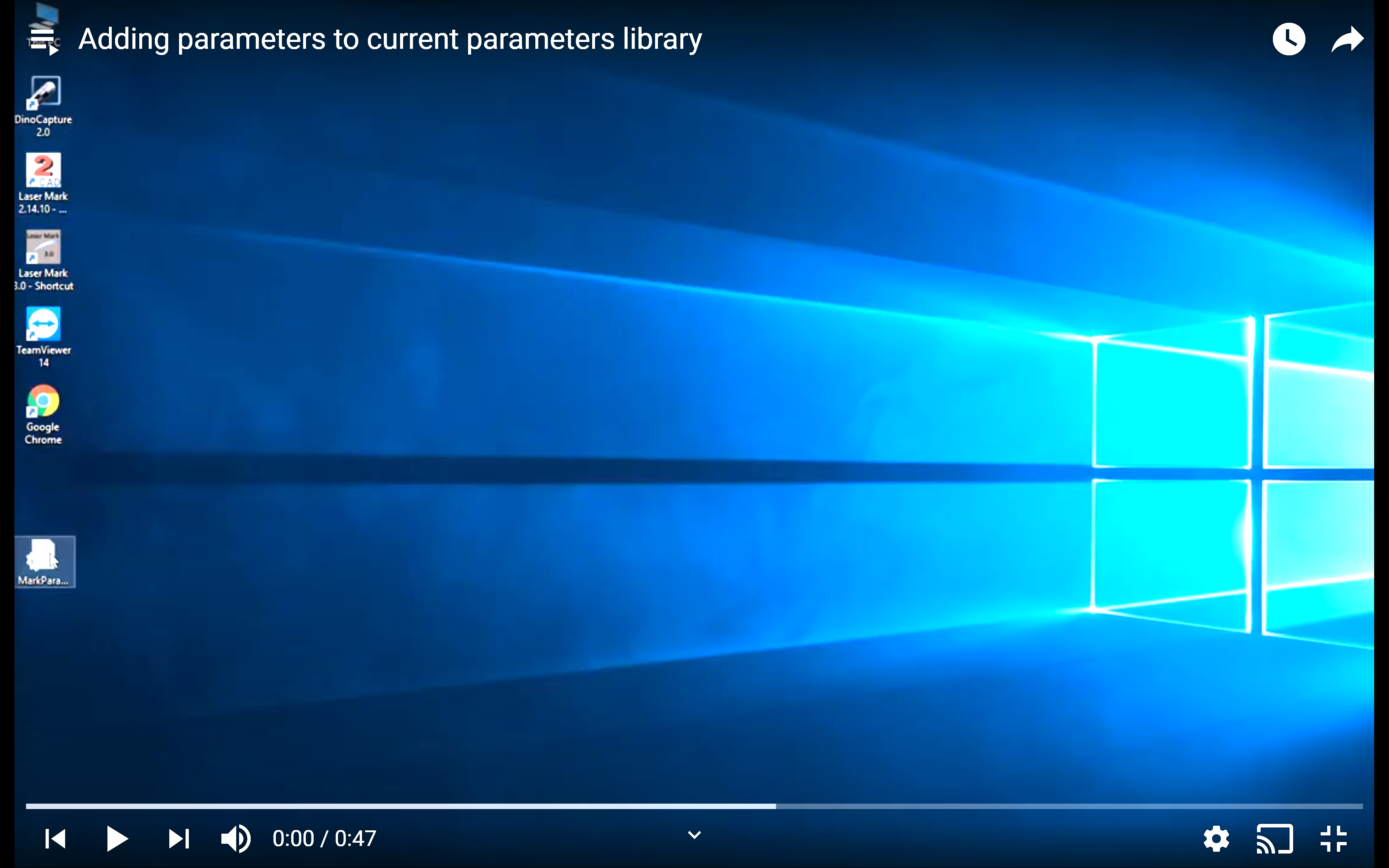 Adding Parameters to Library - Laser Marking Technologies